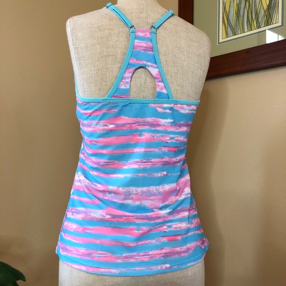 Swim In You Colorful Strip Tankini Set Size S & M - Picture 3 of 10